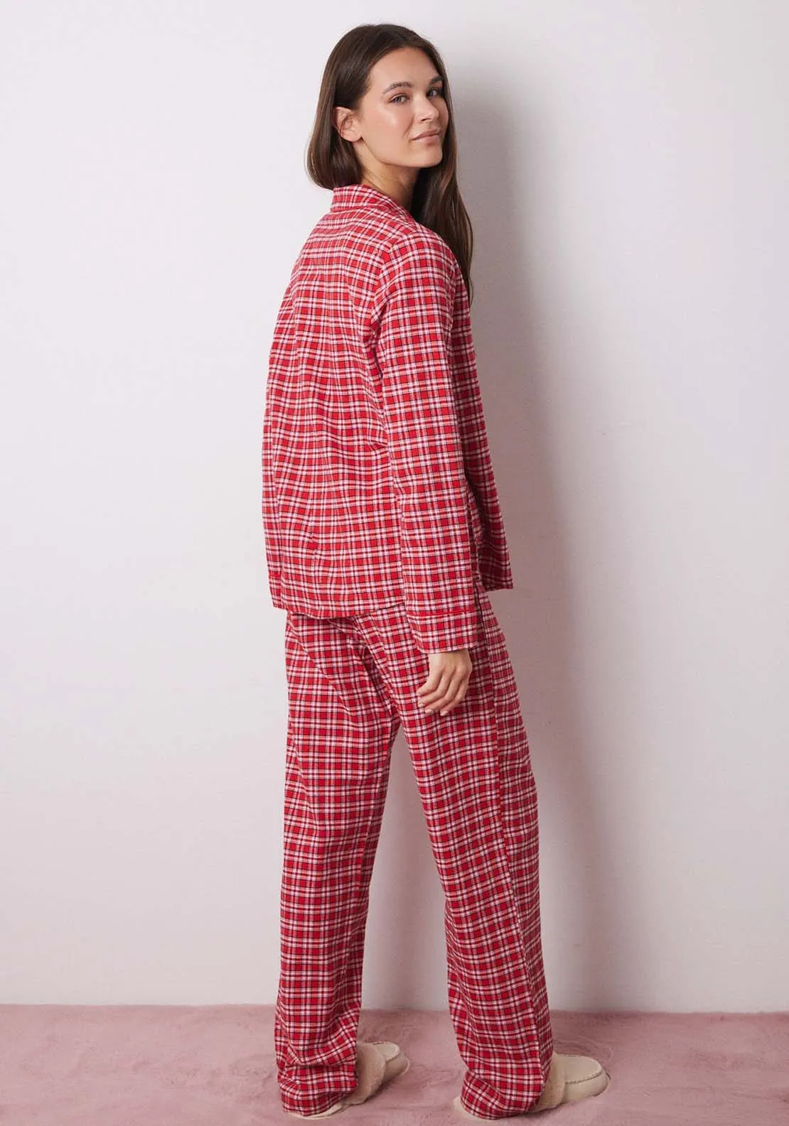 Long Sleeves Masculine Pyjama - Red