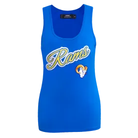 LOS ANGELES RAMS SCRIPT SLIM FIT RACERBACK (ROYAL BLUE)