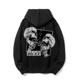 Mens BROKEN LIKE ME Skull Graphic Hoodies