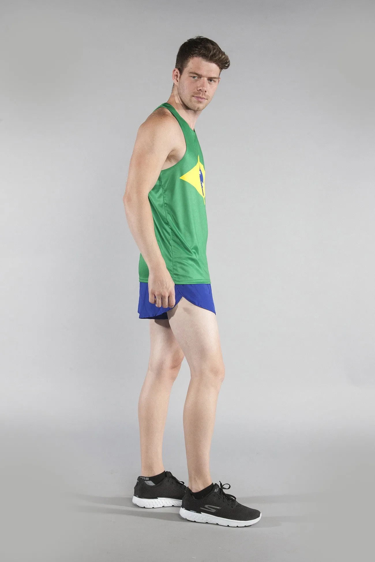 Men's Competitor Lite Printed Singlet [A-B] - Brazil