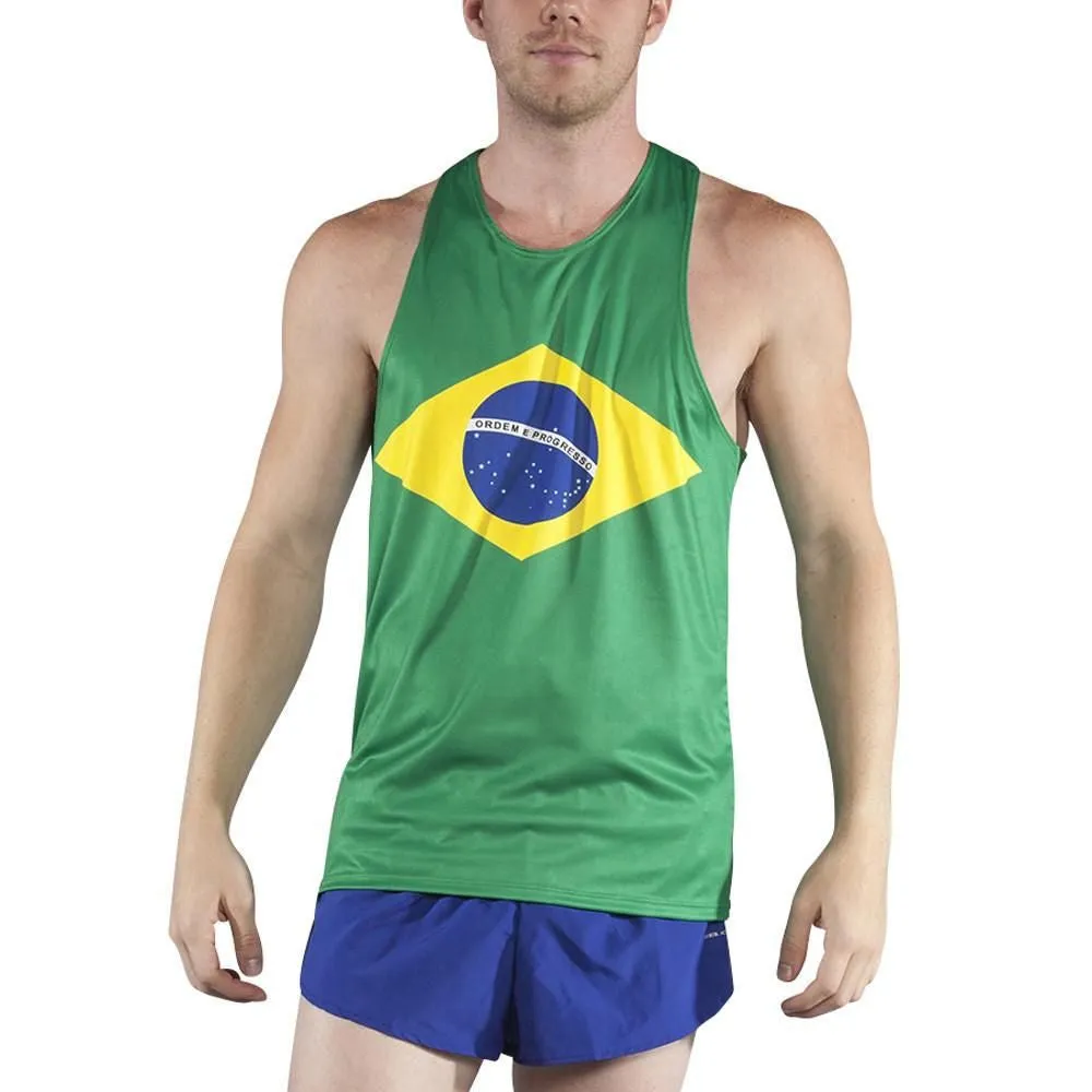 Men's Competitor Lite Printed Singlet [A-B] - Brazil