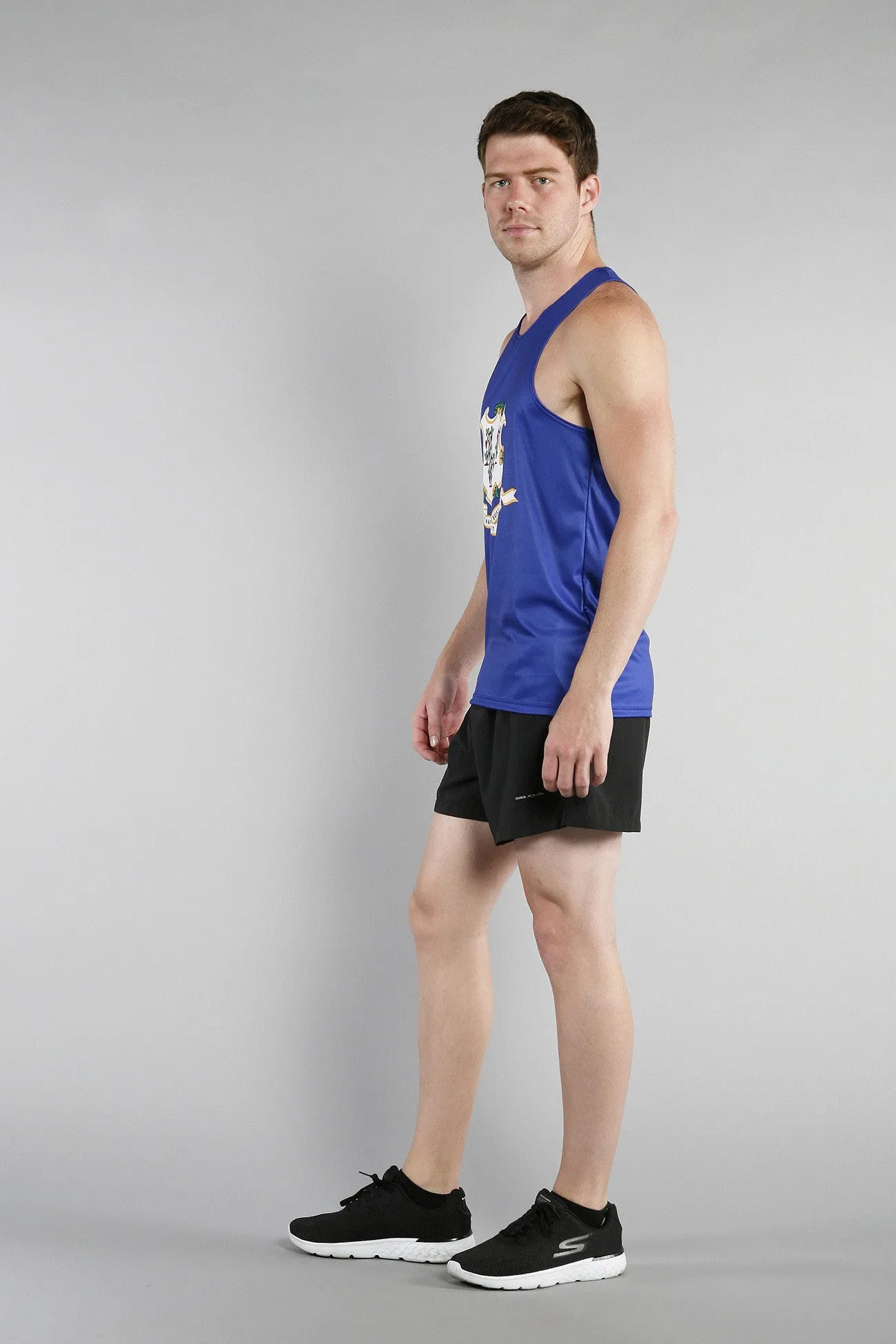 Men's Competitor Lite Printed Singlet [C] - Connecticut