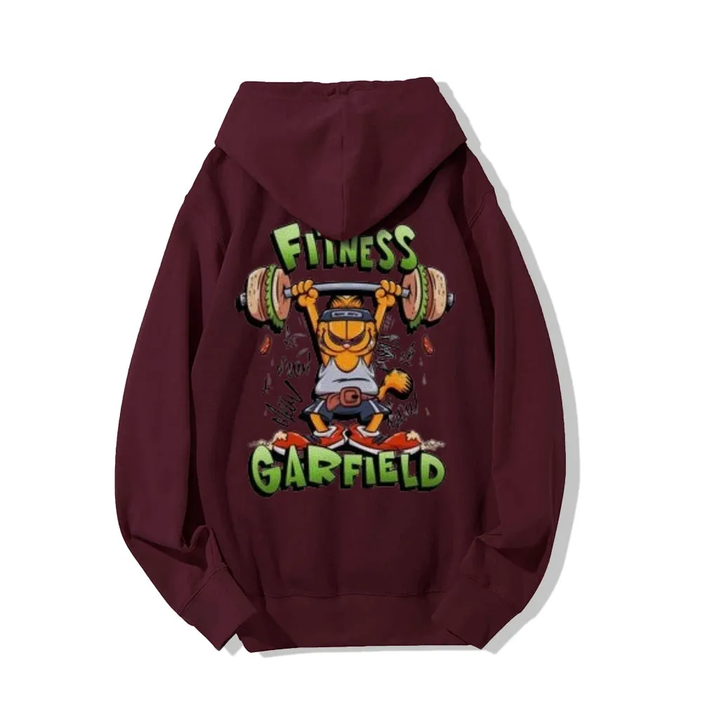 Mens FITNESS GARFIELD Graphic Hoodies