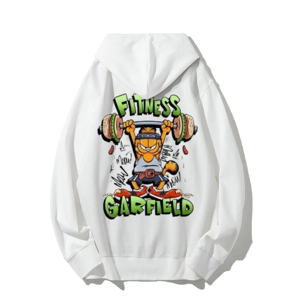 Mens FITNESS GARFIELD Graphic Hoodies