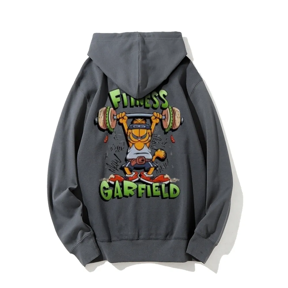 Mens FITNESS GARFIELD Graphic Hoodies