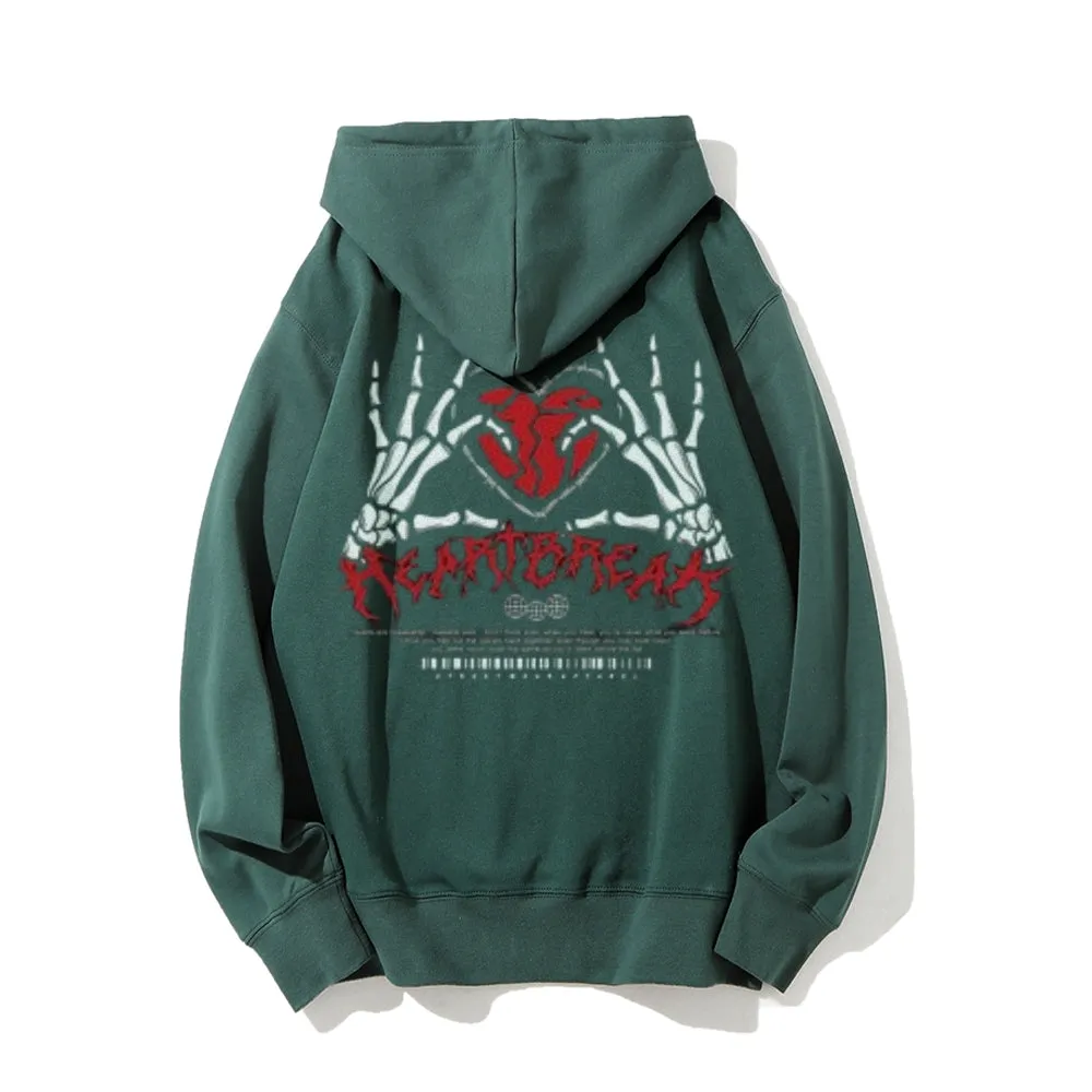 Mens Heartbreak Vintage Graphic Hoodies