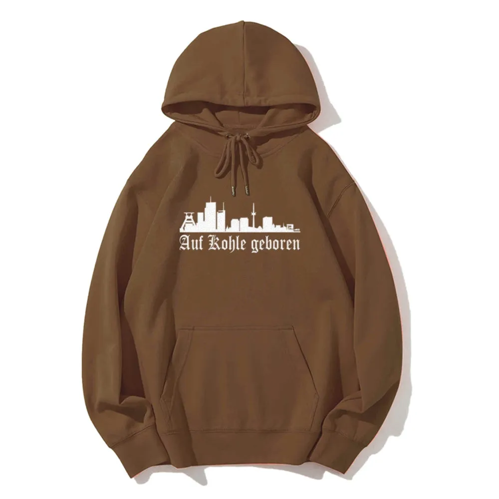 Mens Modern City Graphic Pullover Hoodies