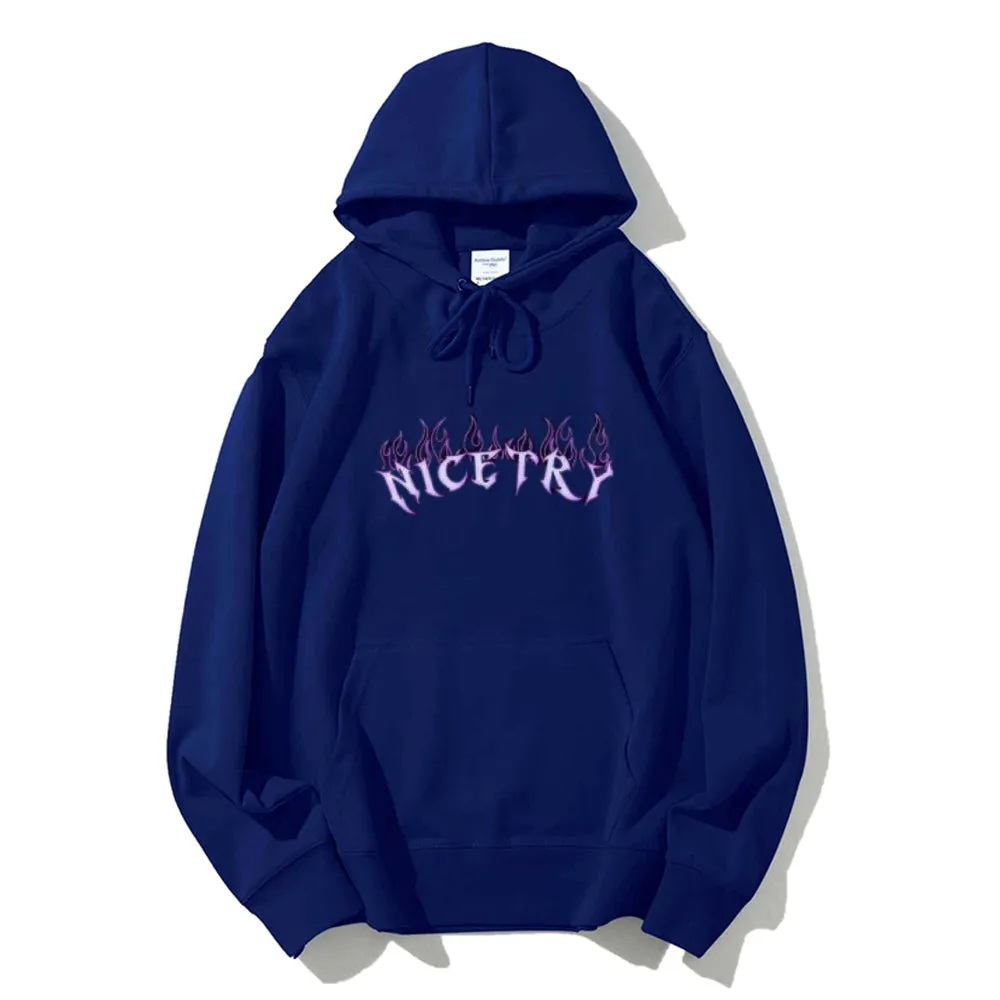 Mens NICE TRY Graphic Hoodies