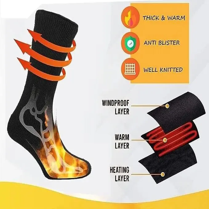 Mens Thermal Winter Socks 2.3Tog Pack of 3 Pairs Socks, Black/Assorted Thermal Socks, Warm Socks, Thick Socks, Insulated Socks 6-11 UK/EU 39-45