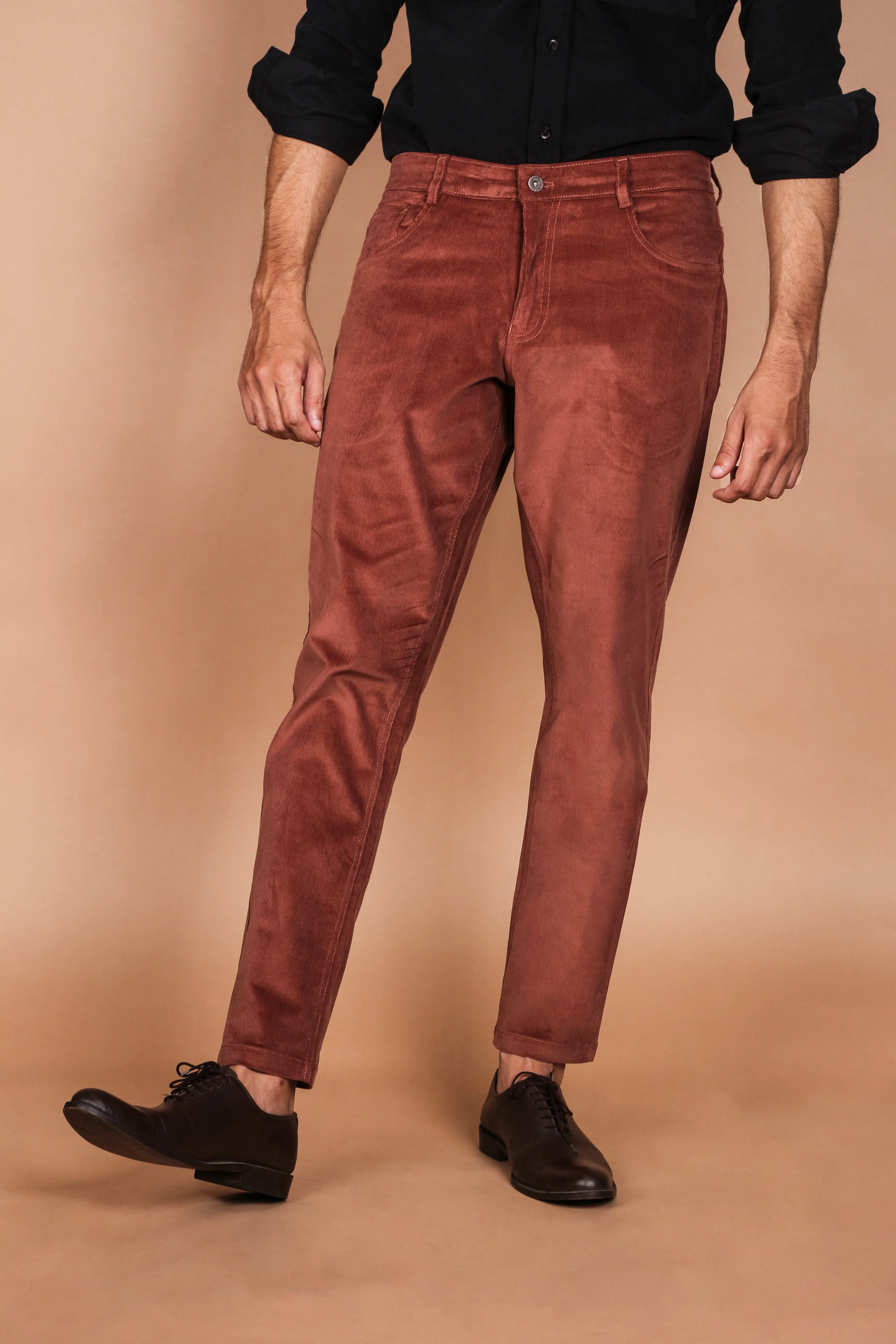 Mountain Brown Five Pocket Corduroy Trousers