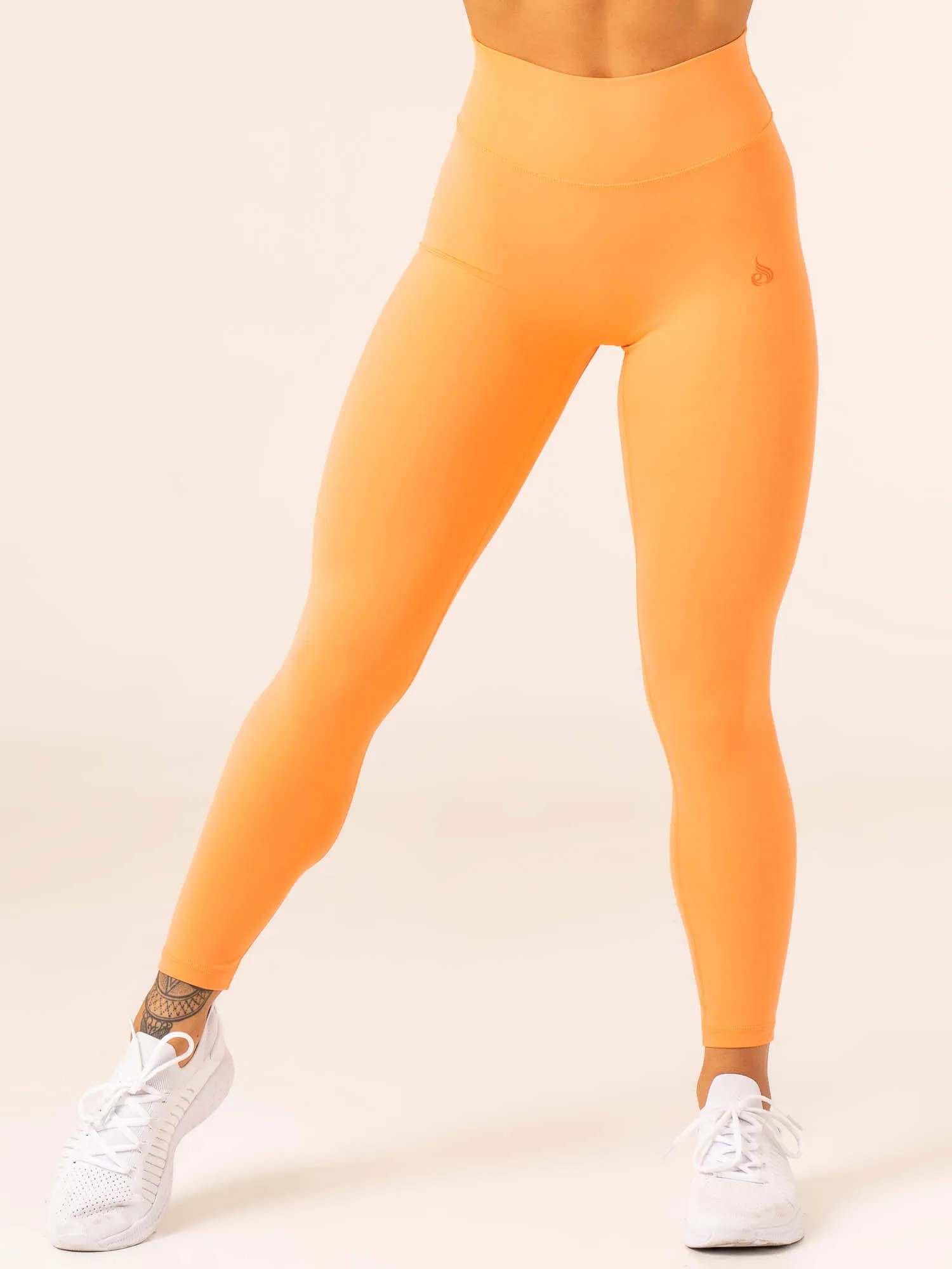 NKD High Waisted Scrunch Leggings - Orange Sherbet