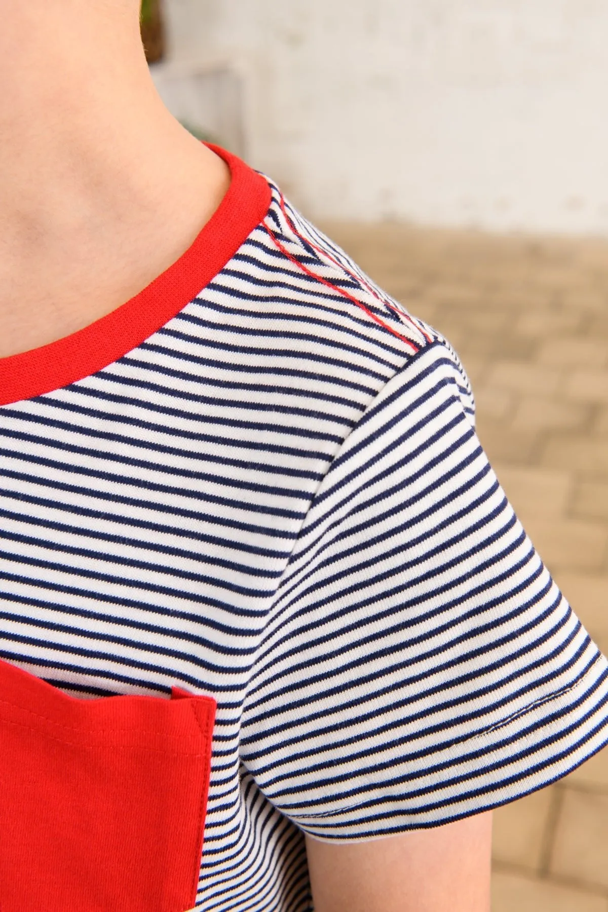 Oliver Short Sleeve Top - Eclipse Stripe Submarine