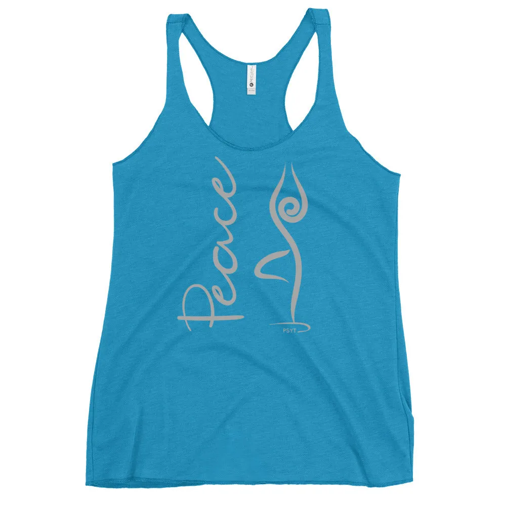 Peace Inspiration Tree Pose Racerback Tank Top