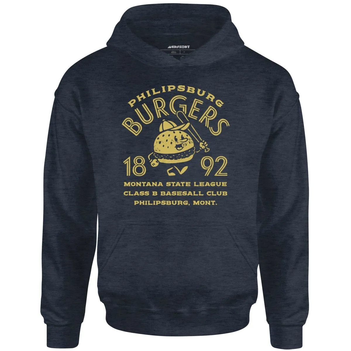 Philipsburg Burgers - Montana - Vintage Defunct Baseball Teams - Unisex Hoodie