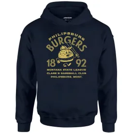 Philipsburg Burgers - Montana - Vintage Defunct Baseball Teams - Unisex Hoodie