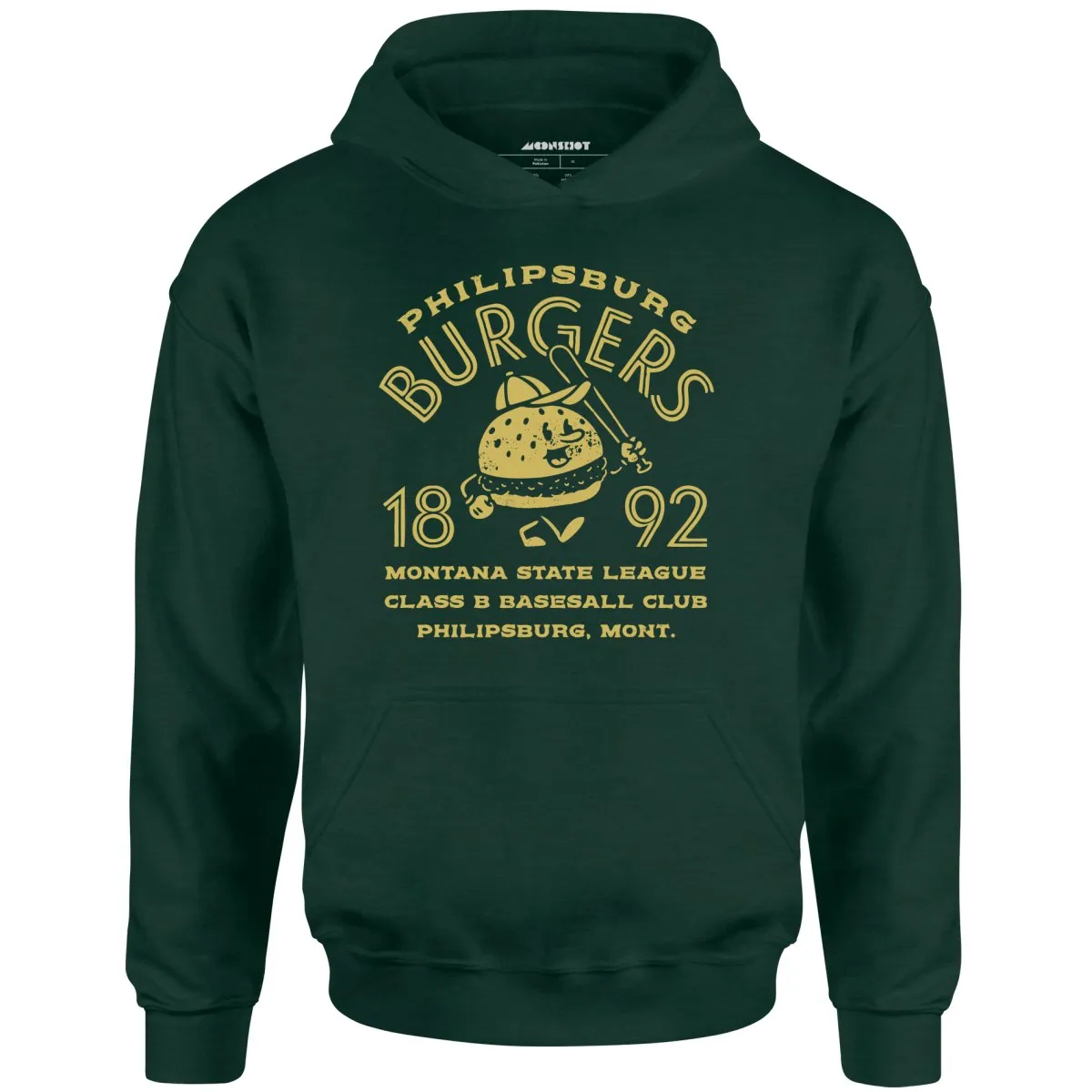 Philipsburg Burgers - Montana - Vintage Defunct Baseball Teams - Unisex Hoodie