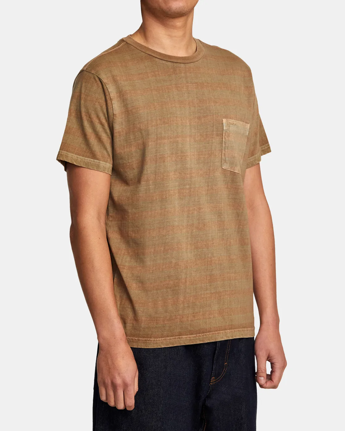 PTC Stripe Tee - Dark Khaki