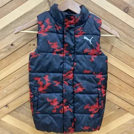 Puma- Youth insualted puffer vest : Black Red -children-4T