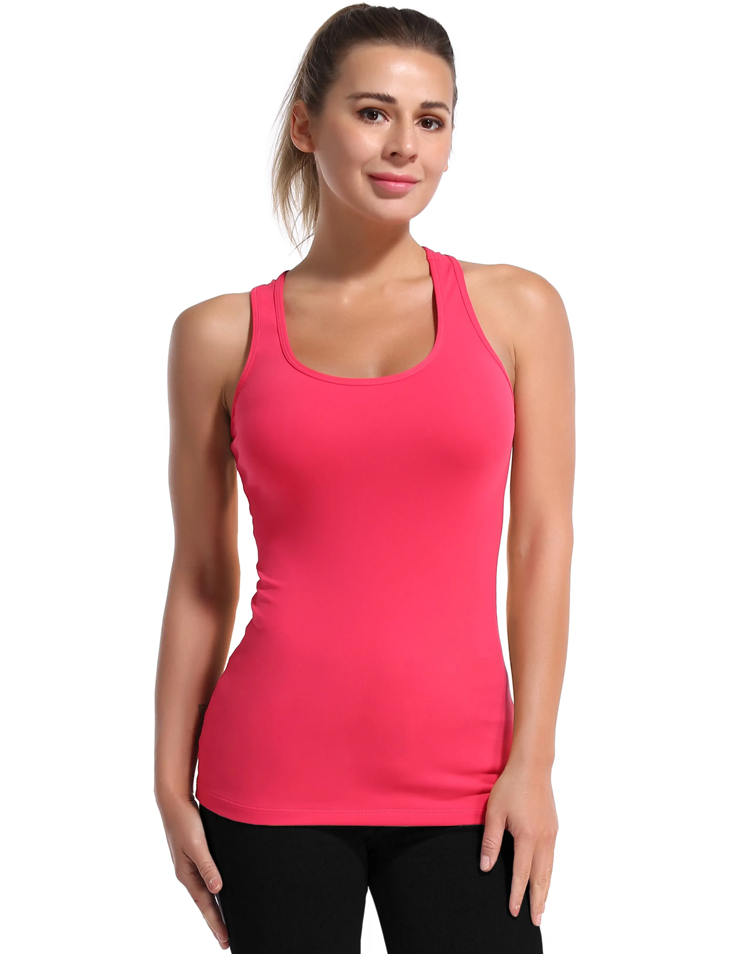 Racerback Athletic Tank Tops red_yogastudio