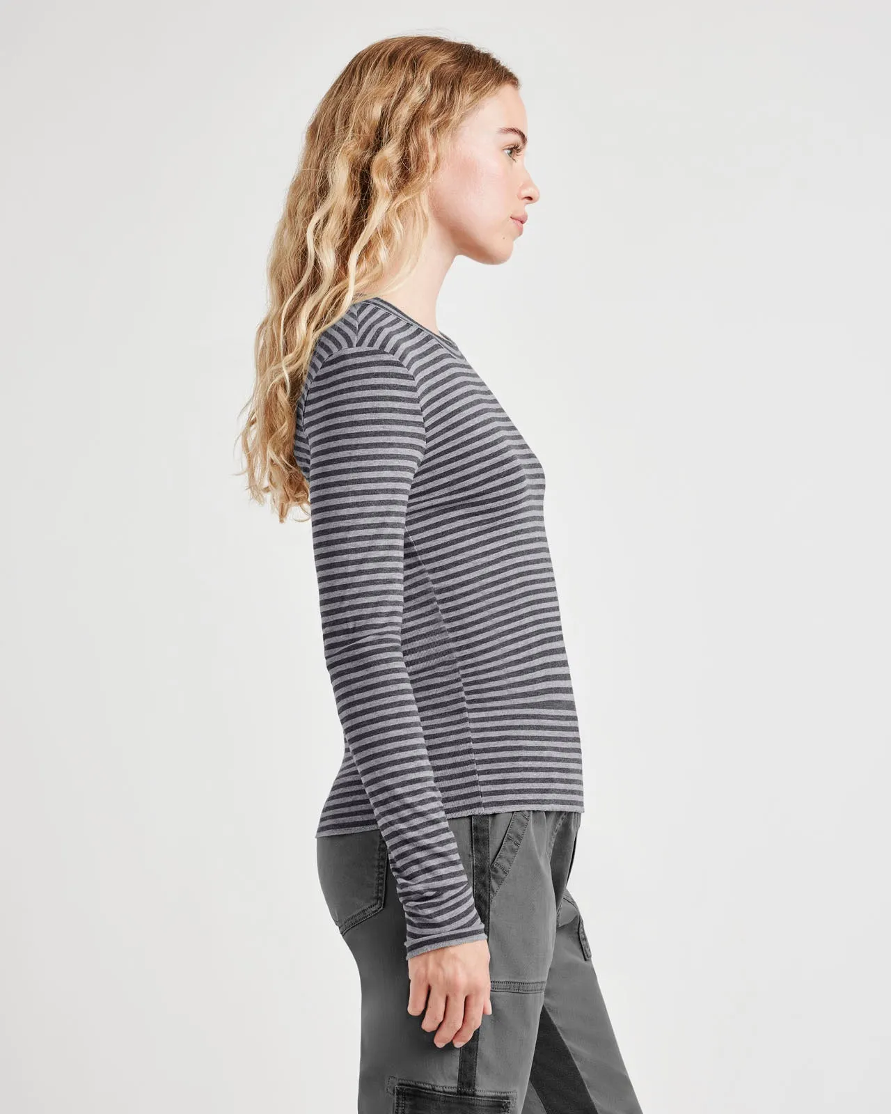 Ribbed Bamboo Long Sleeve Tee