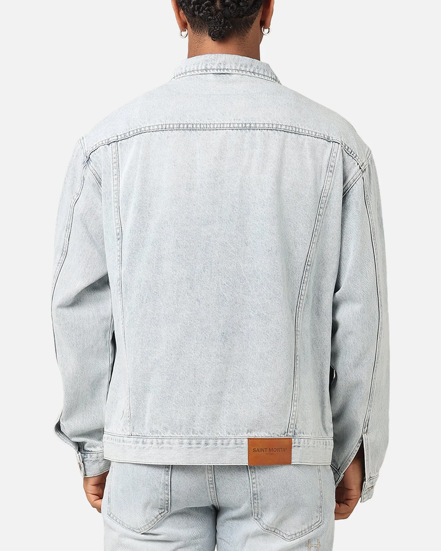 Saint Morta Denim Trucker Jacket Light Blue Denim