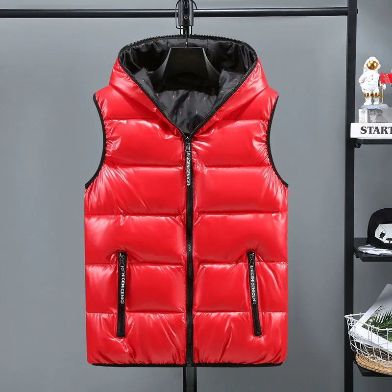 Solid Color Hooded Puffer Vest for Women (4 colors)