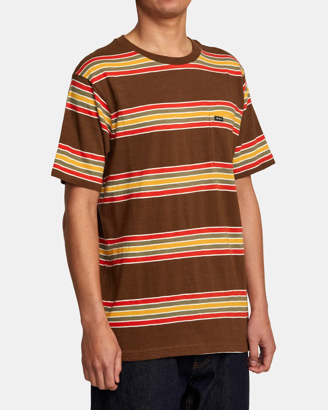 Somedays Stripe Tee - Bombay Brown