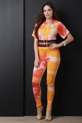 Sunset Tie-Dye High Waisted Leggings