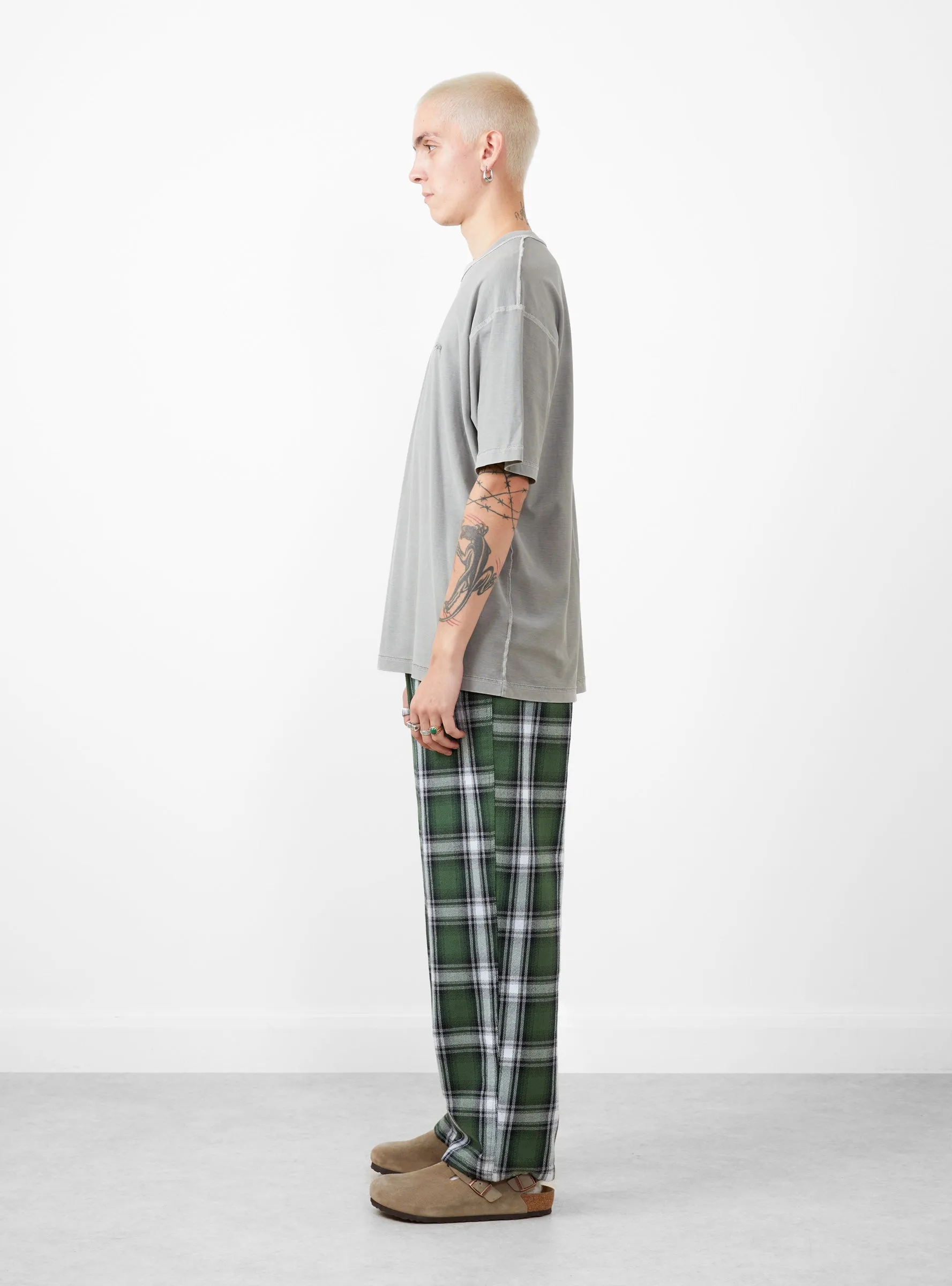 Swell Flannel Checkered Pant Green Big Check