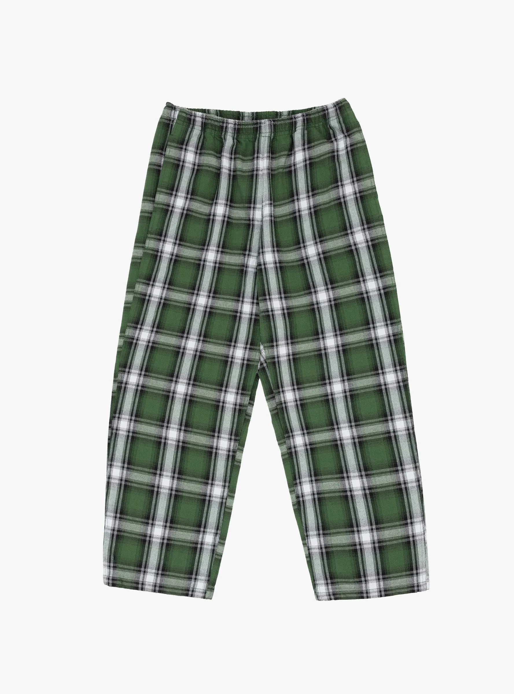 Swell Flannel Checkered Pant Green Big Check