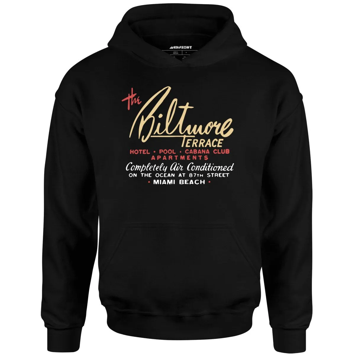 The Biltmore Terrace - Miami Beach, FL - Vintage Hotel - Unisex Hoodie