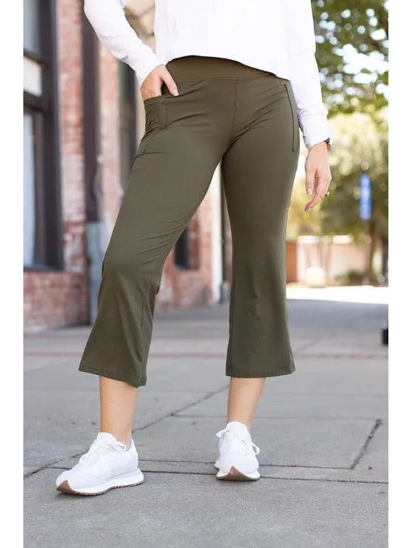 The Shyla Olive  High Waisted Gaucho