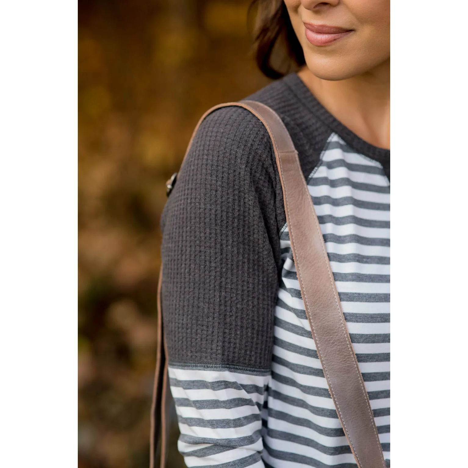 Thermal & Striped Long Sleeve Tee