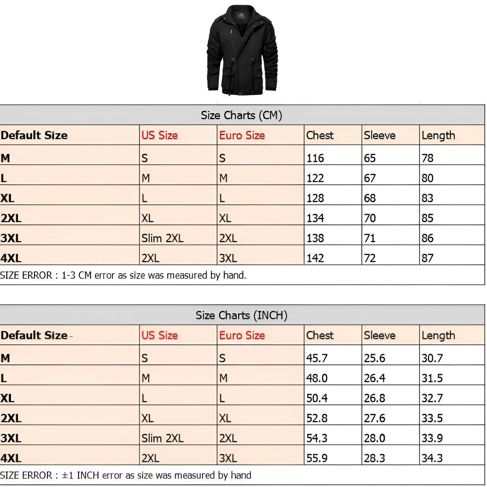 Thick Men's Fleece Lined Coats