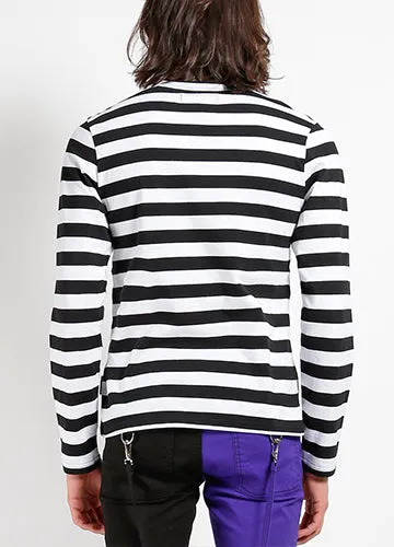 Tripp NYC Long Sleeve Striped Shirt - Black & White