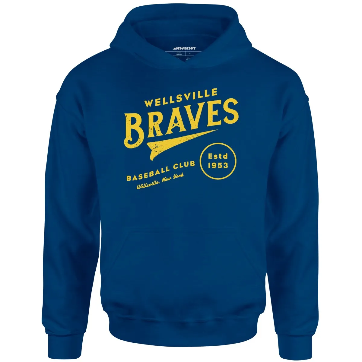 Wellsville Braves - New York - Vintage Defunct Baseball Teams - Unisex Hoodie