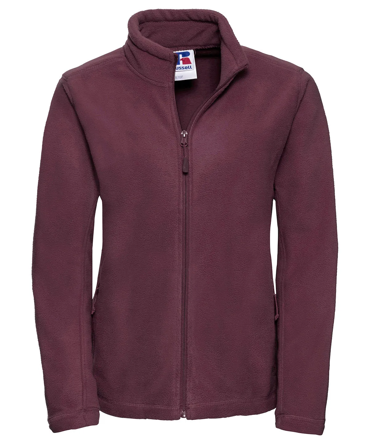 Womens full-zip outdoor fleece | Burgundy