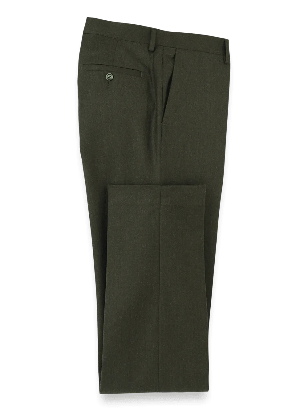 Wool Flannel Pants - Dark Green