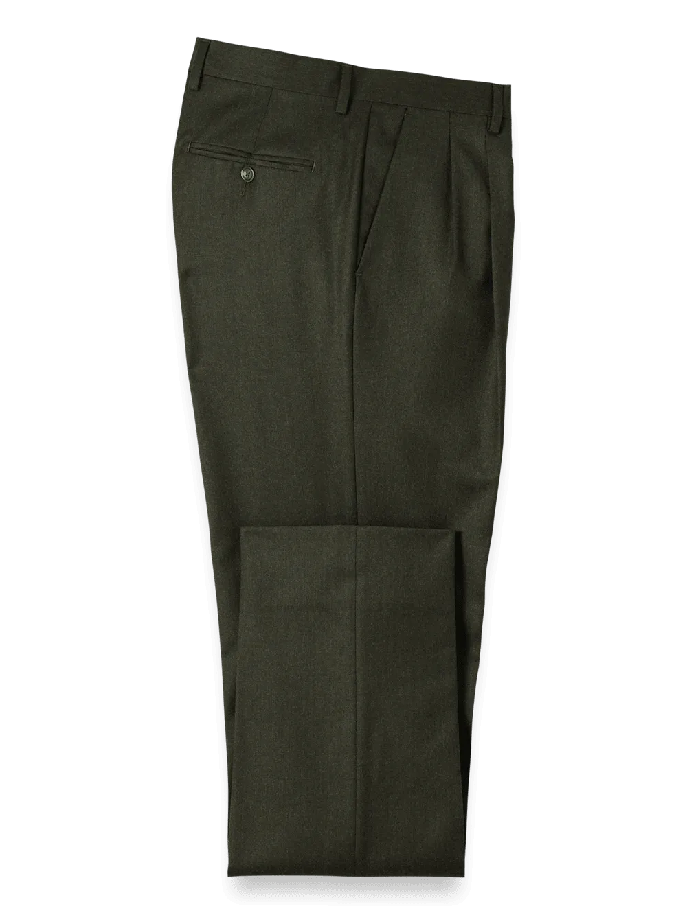 Wool Flannel Pants - Dark Green